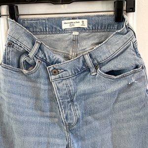 Abercrombie & Fitch The Dad High Rise Crisscross Waist Curve Love Jeans Size 25